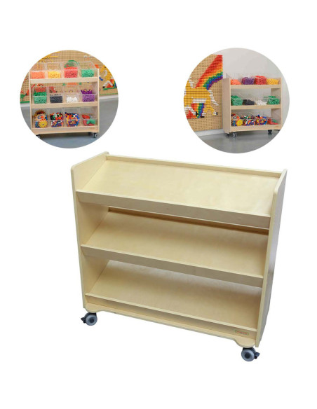 MASTERKIDZ Regał na Kółka - 3 Półki Na Akcesoria Do Tablicy STEM