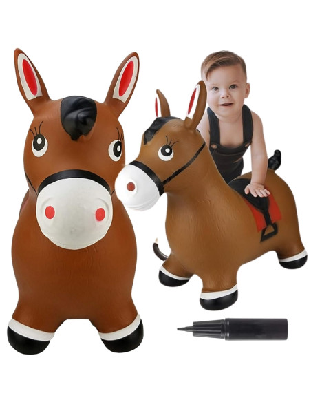 WOOPIE Skoczek Gumowy do Skakania Konik + Pompka