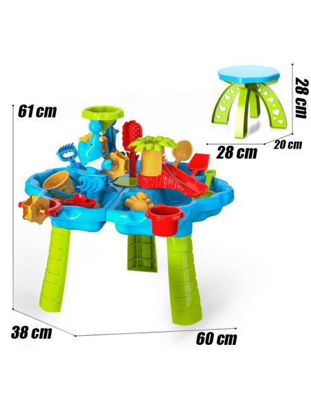 WOOPIE Stolik Wodny z Krzesełkiem 16 Akcesorii