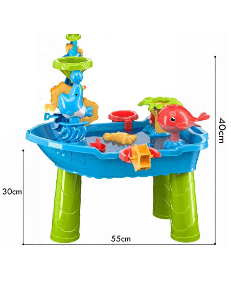 WOOPIE Stolik Wodny Statek z Krzesełkiem 17 Akcesorii