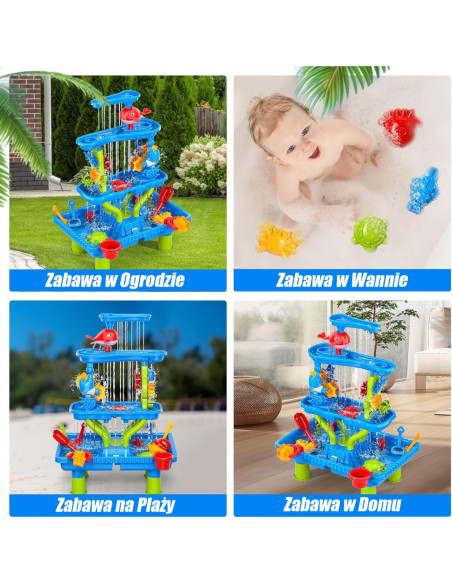 WOOPIE Stolik Wodny i Piaskowy Park Rozrywki 4w1