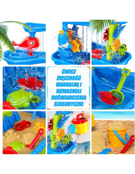 WOOPIE Stolik Wodny i Piaskowy Park Rozrywki 4w1