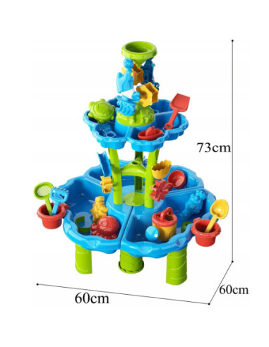 WOOPIE Stolik Wodny i Piaskowy Piaskownica z Ośmiornicą Akcesoria
