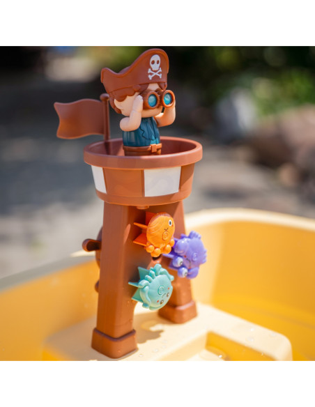 WOOPIE Stolik Wodny Piracka Łódź Armatka Wodna Bąbelki Parasol