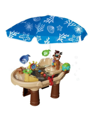 WOOPIE Stolik Wodny Piracka Łódź Armatka Wodna Bąbelki Parasol