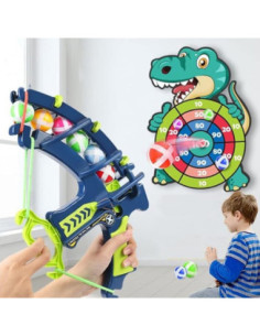 WOOPIE Gra Zręcznościowa w Rzutki na Rzepy Zestaw 2w1 Tarcza + Wyrzutnia Łuk Dino 2