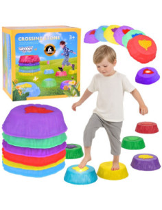 WOOPIE Kamienie Balansujące Świecące Sensoryczne Trening Równowagi 6 szt