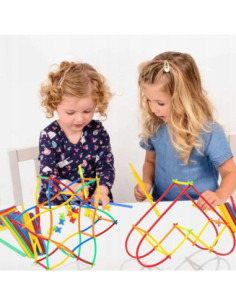 WOOPIE Klocki Konstrukcyjne Kolorowe Słomki 1200 el. 2