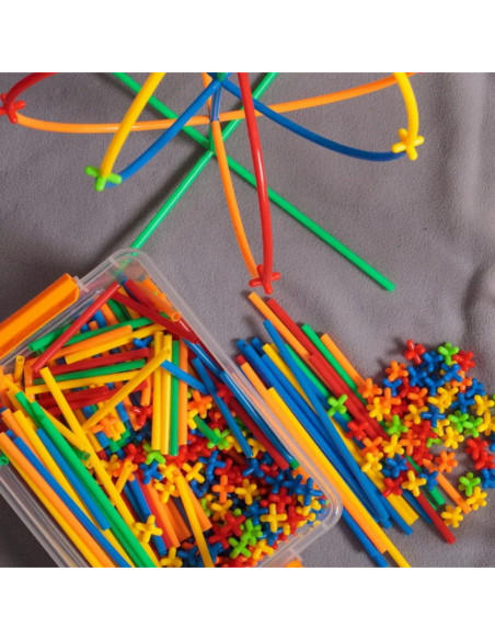 WOOPIE Klocki Konstrukcyjne Kolorowe Słomki 1000 el.