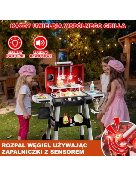 WOOPIE Grill Barbecue Kuchnia Ogrodowa Interaktywna LED Zestaw XL 31 el.