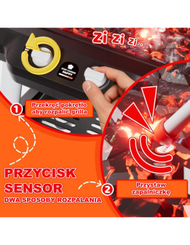 WOOPIE Grill Barbecue Kuchnia Ogrodowa Interaktywna LED Zestaw XL 31 el.