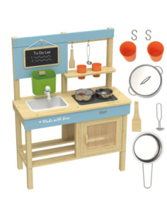 CLASSIC WORLD Drewniana Kuchnia Ogrodowa Błotna XXL z Akcesoriami