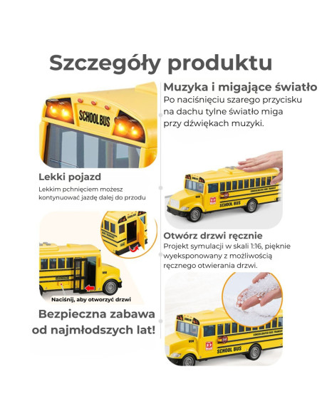 Woopie Autobus Szkolny Interaktywny Elektryczny 1:20
