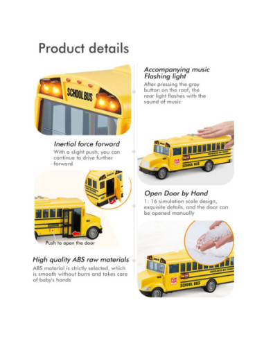 Woopie Autobus Szkolny Interaktywny Elektryczny 1:20