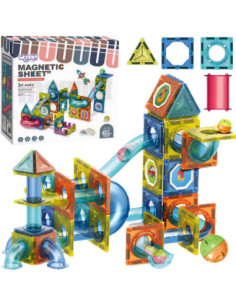 WOOPIE Magnetic Construction Blocks 3D Educational Set Ball Track 42 pcs.