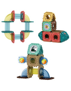 WOOPIE Klocki Magnetyczne Konstrukcyjne Tor Kulkowy 3D 228el. 2