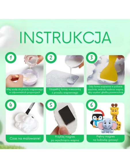 Woopie Stwórz Swoje Figurki Zestaw Kreatywny do Odlewania i Malowania DIY Zwierzątka