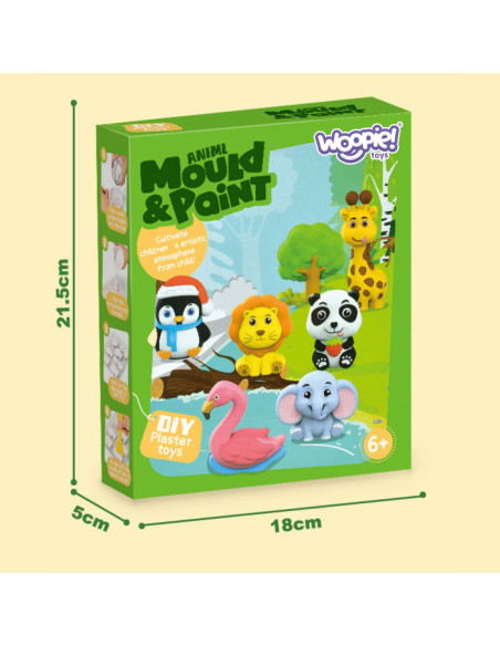 Woopie Stwórz Swoje Figurki Zestaw Kreatywny do Odlewania i Malowania DIY Zwierzątka
