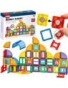 WOOPIE Klocki Magnetyczne Konstrukcyjne 3D Zestaw Edukacyjny Zamek 100el.