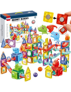 WOOPIE Magnetic Construction Blocks 3D Educational Set Ball Track 170pcs.