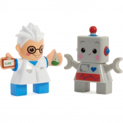 Little Tikes 2 Figures Scientist and Robot Waffle Blocks