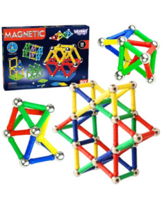 WOOPIE Klocki Magnetyczne Konstrukcyjne 3D 58 el.