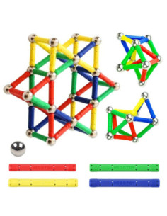 WOOPIE Klocki Magnetyczne Konstrukcyjne 3D 58 el. 2