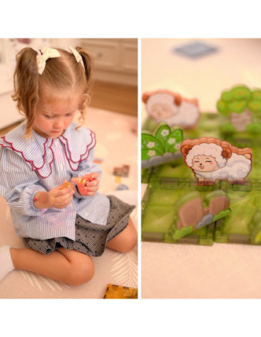 WOOPIE Klocki Magnetyczne Konstrukcyjne Świecące 3D Świat Zwierząt 124el.