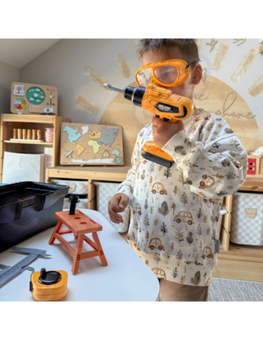 WOOPIE Zestaw Narzędzi Małego Majsterkowicza z Wkrętarką w Walizce 39el.