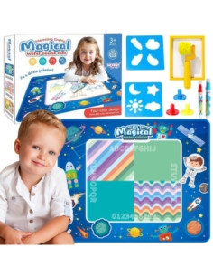 WOOPIE Mata Wodna do Malowania XXL 100x80cm Kosmos Niebieska