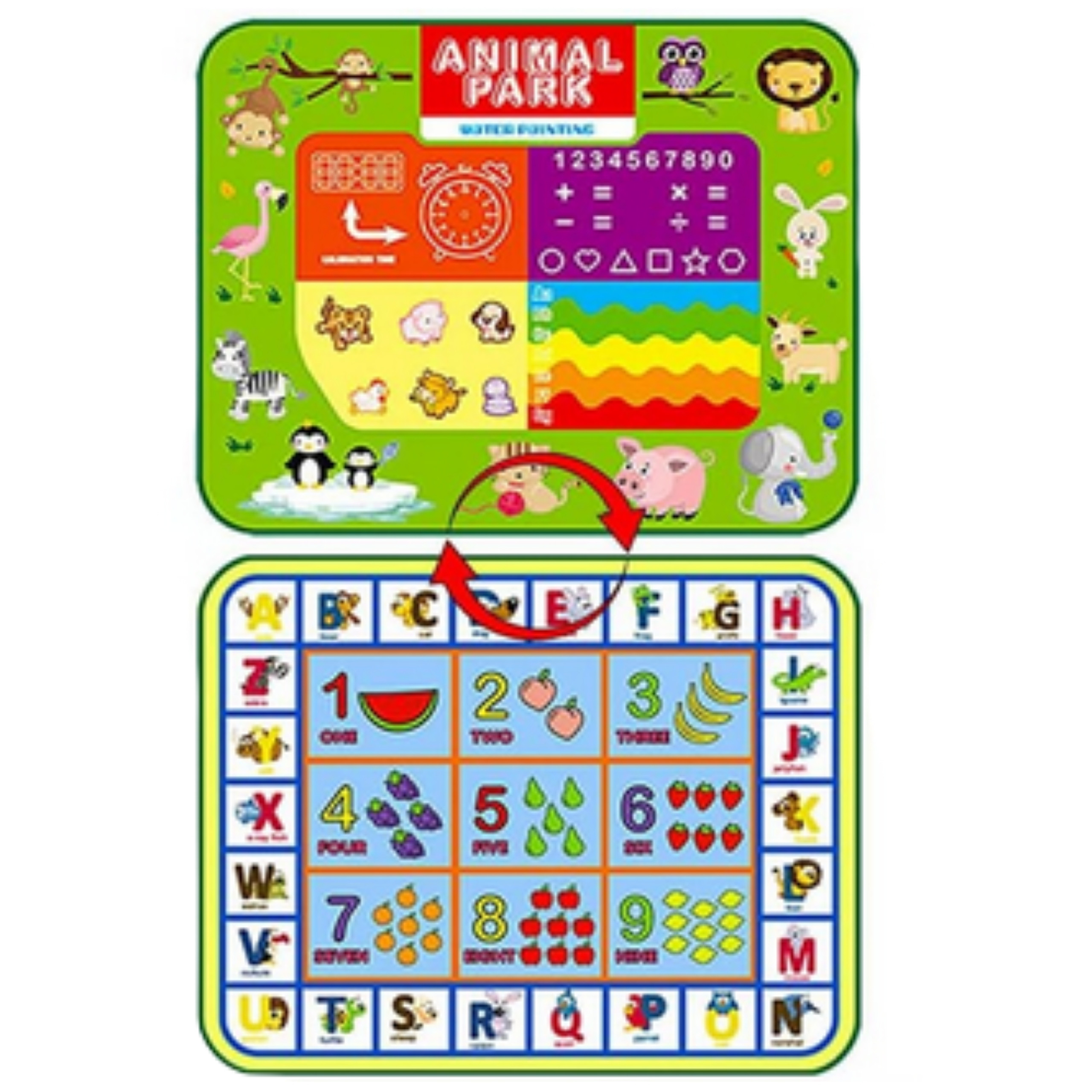 Mata wodna do malowania 2w1 xxl dwustronna zwierzęta - 11 z 18