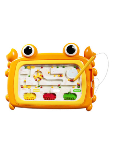 WOOPIE Tablica Magnetyczna Montessori Labirynt Krab Pomarańczowa