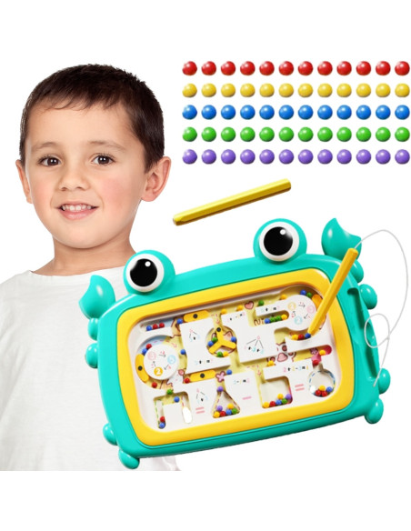 WOOPIE Tablica Magnetyczna Montessori Labirynt Krab Turkusowa