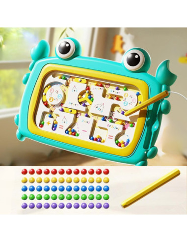 WOOPIE Tablica Magnetyczna Montessori Labirynt Krab Turkusowa
