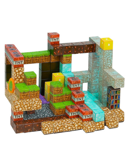 WOOPIE Klocki Magnetyczne Konstrukcyjne Sześciany 3D Zestaw Edukacyjny 63 el.