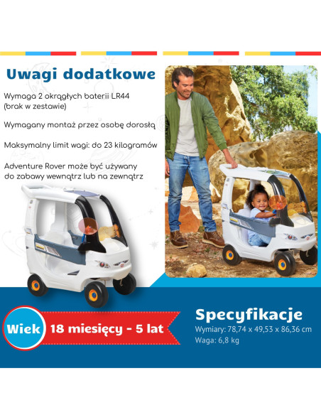 LITTLE TIKES Jeździk Cozy Coupe – Łazik Kosmiczny