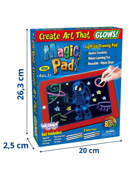 WOOPIE Magiczny Tablet Do Rysowania Neonowe Kolory