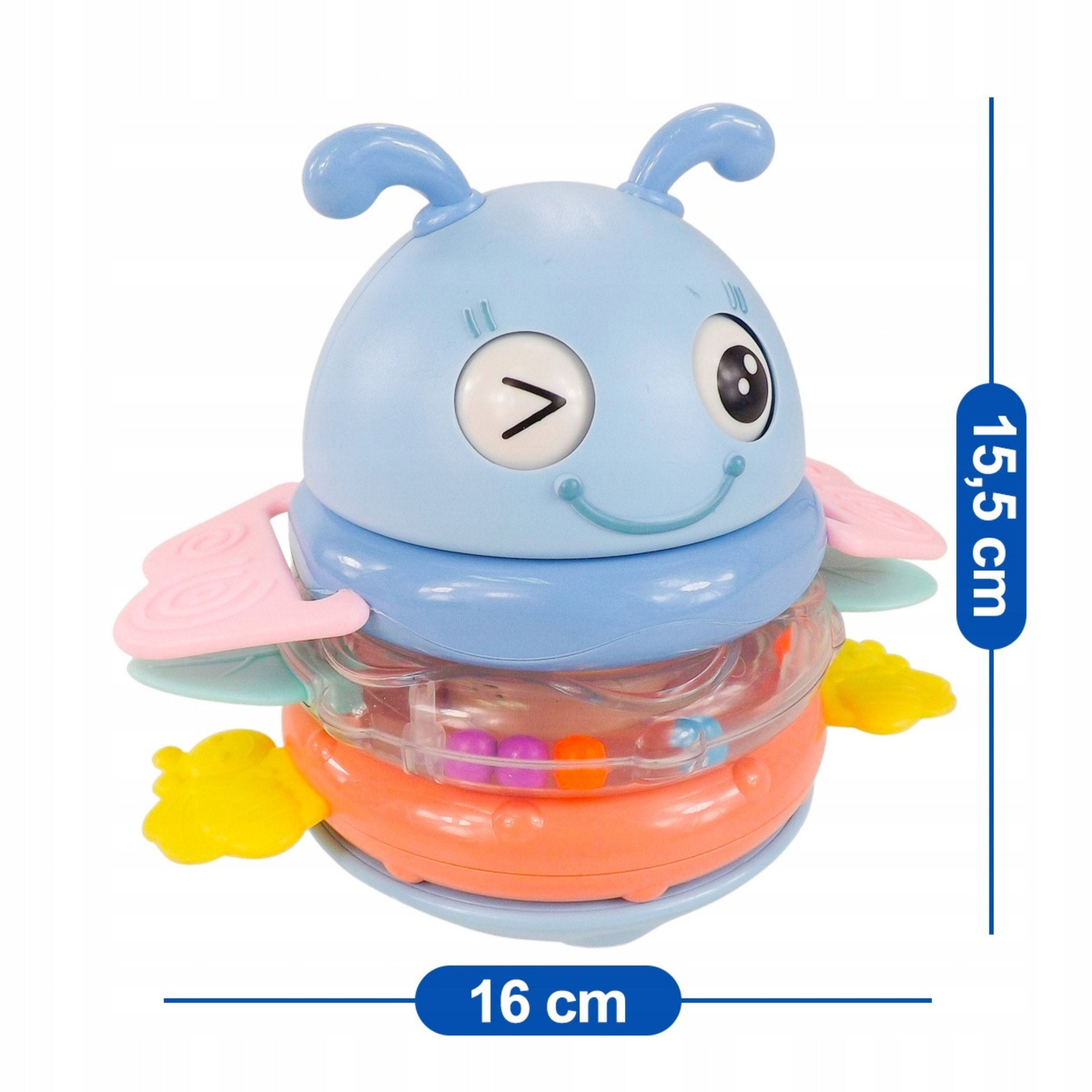 Pszczółka Sensoryczna 2w1 - Grzechotka Gryzak - 10 z 10