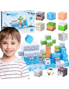 WOOPIE Klocki Magnetyczne Konstrukcyjne Zimowy Świat klocków