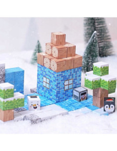 WOOPIE Klocki Magnetyczne Konstrukcyjne Zimowy Świat klocków 2