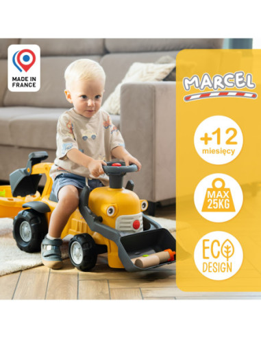 FALK Chodzik Jeździk Koparka Marcel z Przyczepką