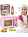 WOOPIE Różowa Kuchenka Mikrofalowa z Kurczakiem
