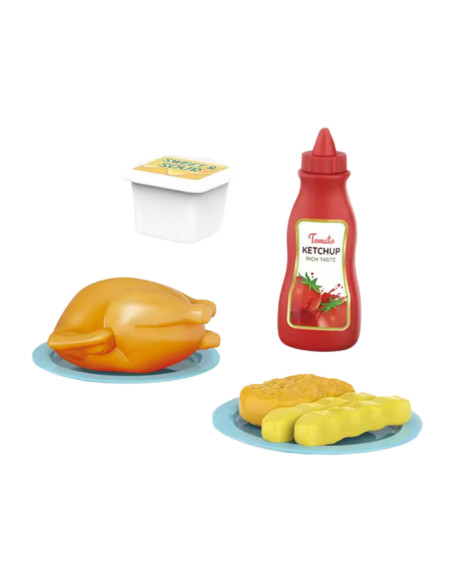 WOOPIE Różowa Kuchenka Mikrofalowa z Kurczakiem