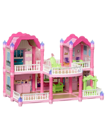 WOOPIE Domek Dla Lalek Willa Ogrodowa 156el.