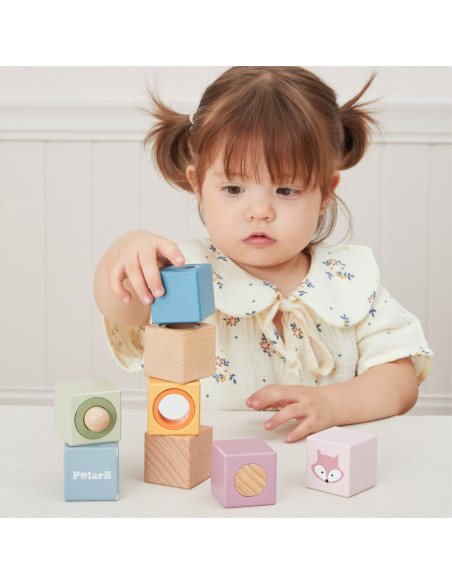 VIGA Drewniane Klocki Sensoryczne PolarB