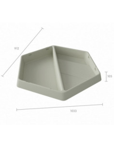 MASTERKIDZ Sześciokątny Stolik z Dwiema Przegrodami Do Zabawy Piaskiem i Wodą 2