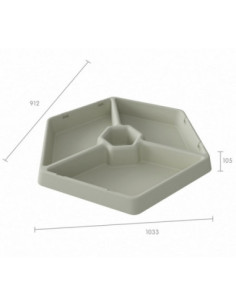 MASTERKIDZ Sześciokątny Stolik z Trzema Przegrodami Do Zabawy Piaskiem i Wodą 2