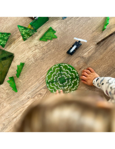 WOOPIE Klocki Magnetyczne Konstrukcyjne 3D Zestaw Edukacyjny Rzadkie Zwierzęta 45el.