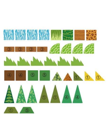 WOOPIE Klocki Magnetyczne Konstrukcyjne 3D Zestaw Edukacyjny Rzadkie Zwierzęta 45el.