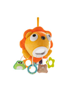 WOOPIE Pluszowy Lew Maskotka Interaktywna Przytulanka Muzyczna z Zawieszkami i Gryzakami 2